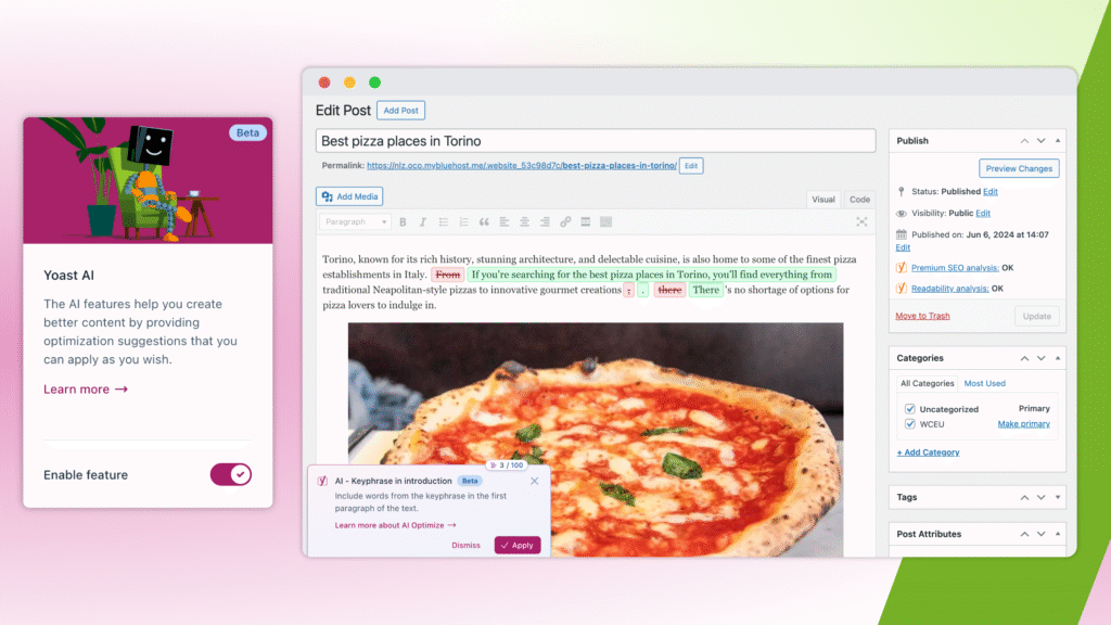 Update to Yoast Ai Optimize for the classic editor • Yoast
