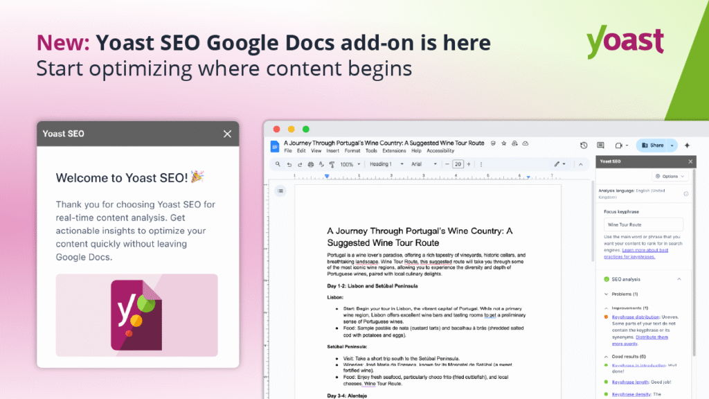 Optimize your content directly in Google Docs with Yoast SEO • Yoast