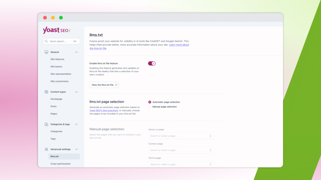 More control for future discoveries • Yoast
